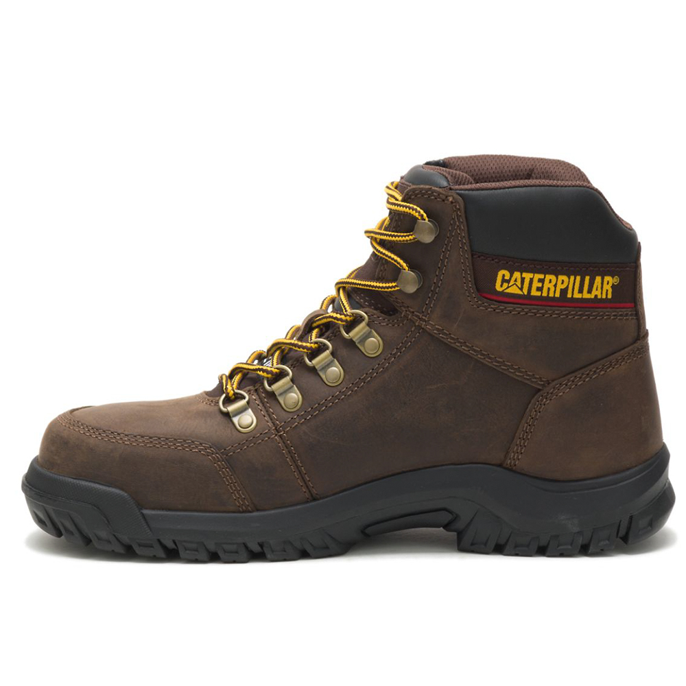 CAT Men's Work Boots with Outline Steel Toe from Columbia Safety